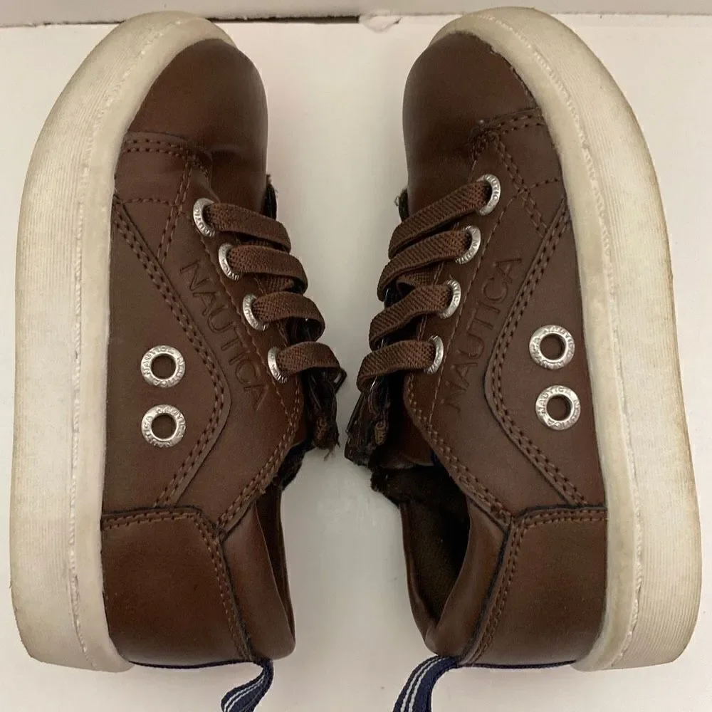 ‎Nautica Kids Brown Wakeby Toddler Shoe Lace Up Fashion Sneaker